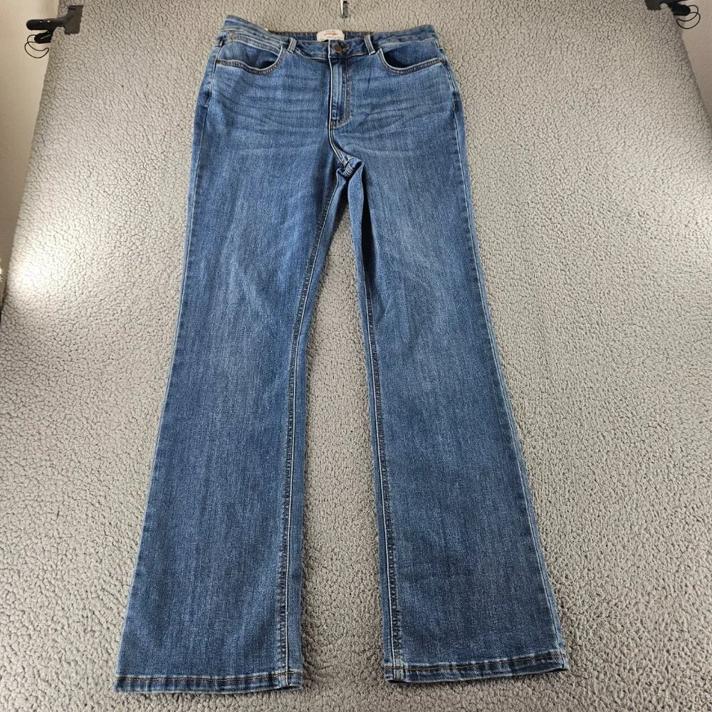 Wrangler Jeans Womens 12 (32x31) Blue High Rise Bootcut Western Cowgirl Rancher